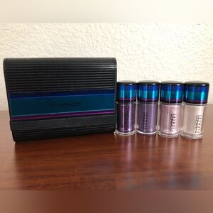 Mac set of 4 irresistibly charming glitters & pigments Purple eyeshadow box